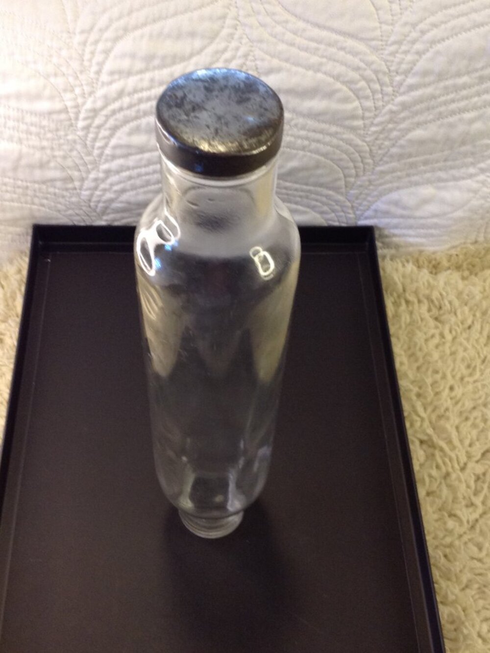 VTG/ANT Original Clear Glass 6 x 14" Rolling Pin Cap Nostalgic Kitchencore Retro - Picture 2 of 6